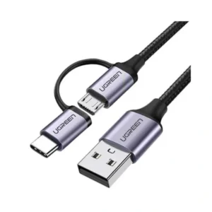 Ugreen US177 1 Meter USB To Micro USB & Type-C Cable